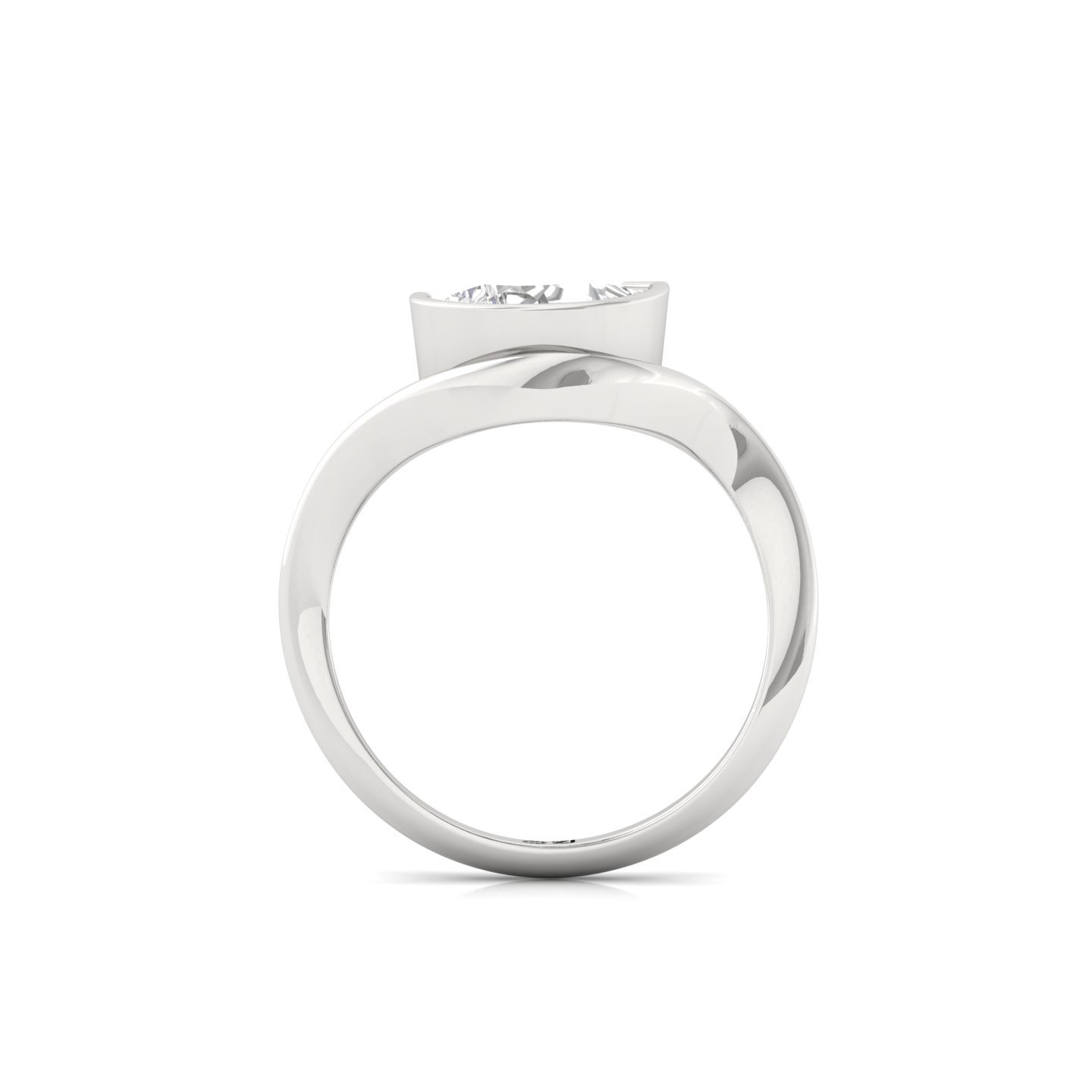 Pear Cut Diamond Solitaire Ring | Lab Grown CVD Diamond Bypass Engagement Ring | 925 Silver | 10K | 14K | 18K - View 3