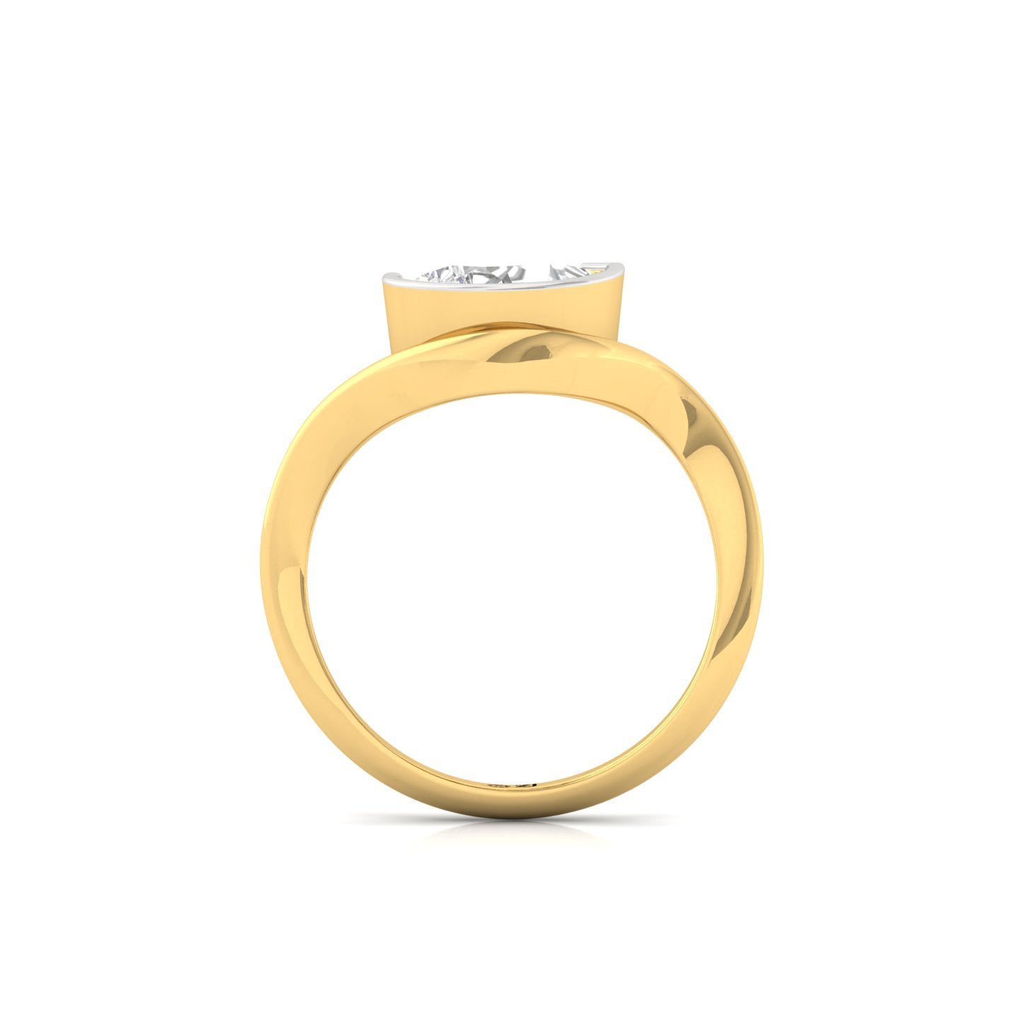 Pear Cut Diamond Solitaire Ring | Lab Grown CVD Diamond Bypass Engagement Ring | 925 Silver | 10K | 14K | 18K - View 3