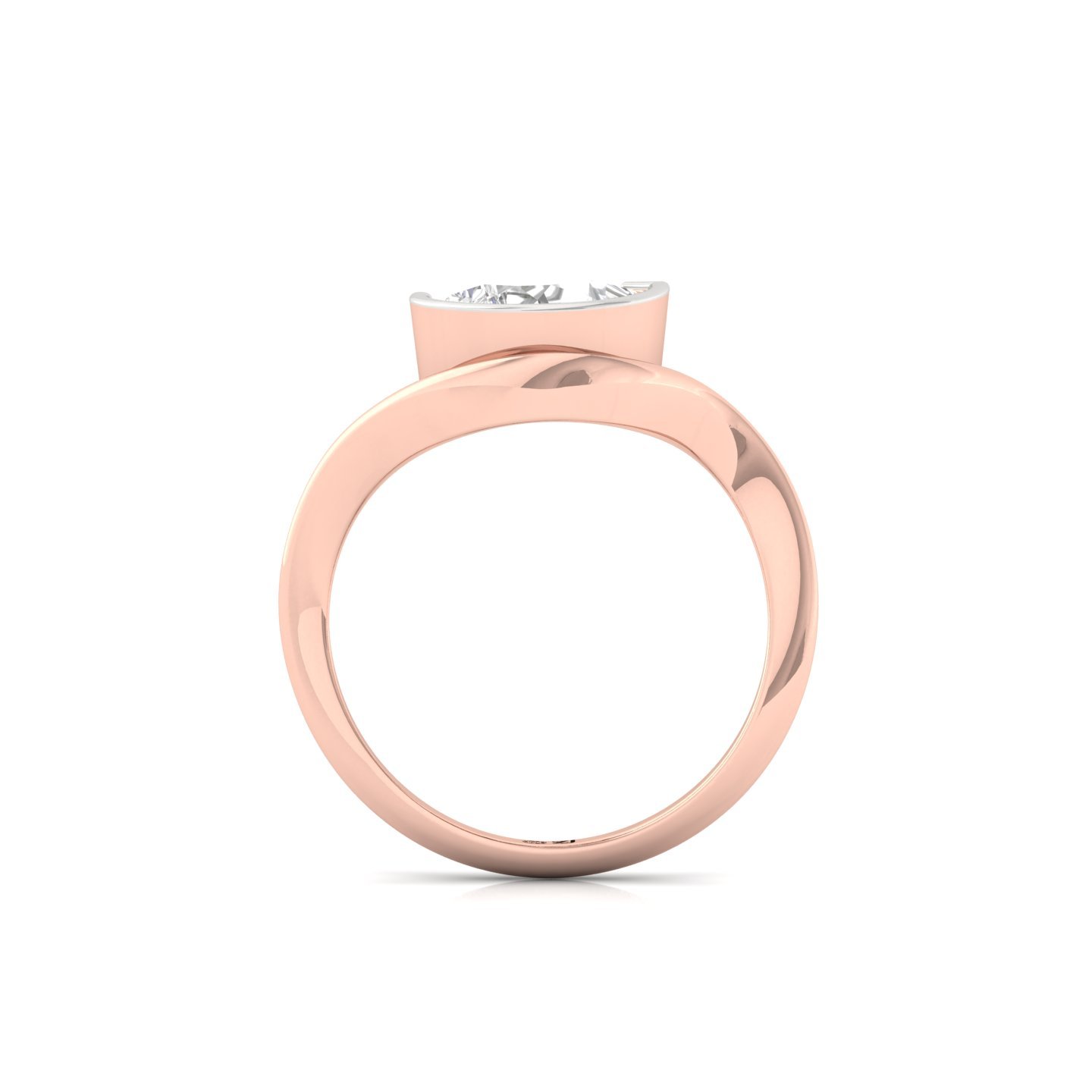 Pear Cut Diamond Solitaire Ring | Lab Grown CVD Diamond Bypass Engagement Ring | 925 Silver | 10K | 14K | 18K - View 3