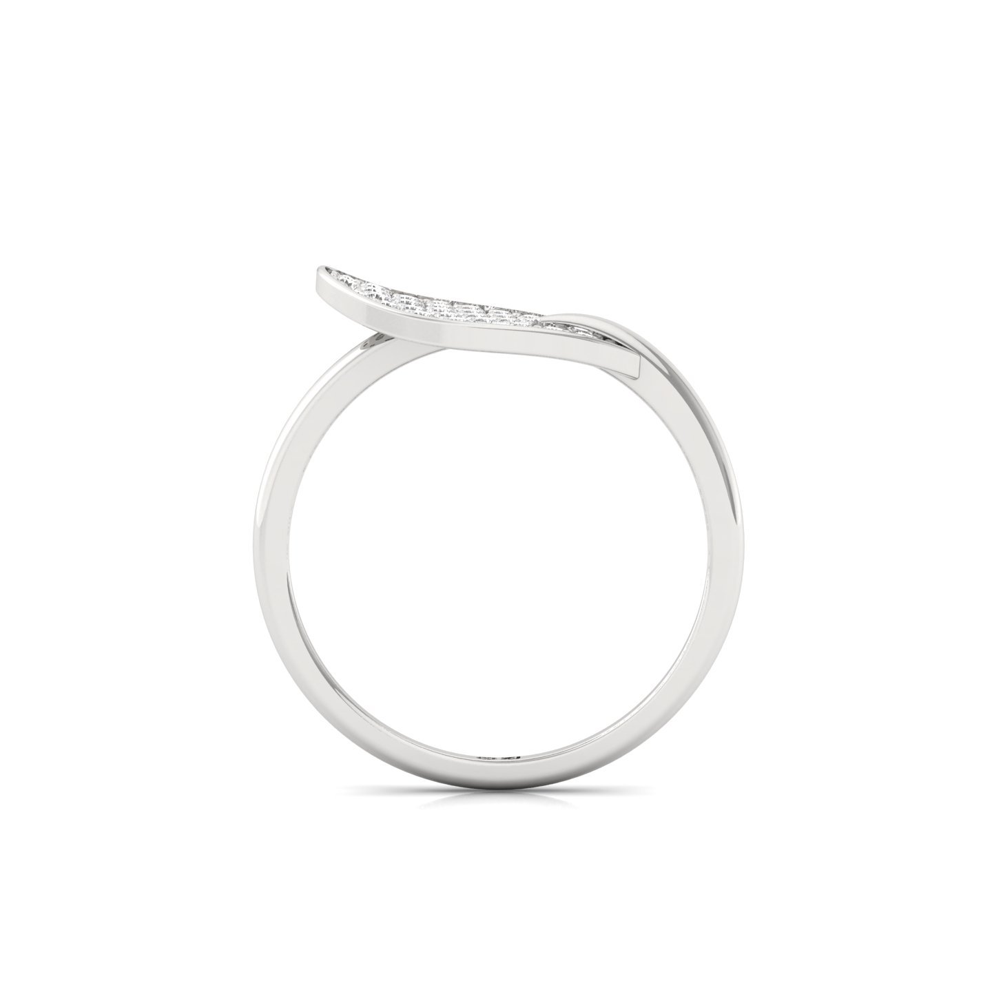 Round Brilliant Cut Diamond Teardrop Statement Ring | Lab Grown Pavé Diamond Cocktail Ring | 925 Silver | 10K | 14K | 18K - View 3