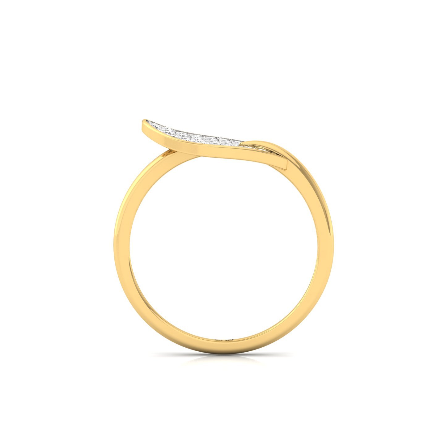 Round Brilliant Cut Diamond Teardrop Statement Ring | Lab Grown Pavé Diamond Cocktail Ring | 925 Silver | 10K | 14K | 18K - View 3