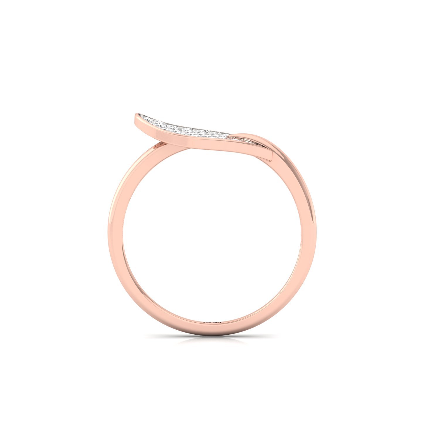 Round Brilliant Cut Diamond Teardrop Statement Ring | Lab Grown Pavé Diamond Cocktail Ring | 925 Silver | 10K | 14K | 18K - View 3