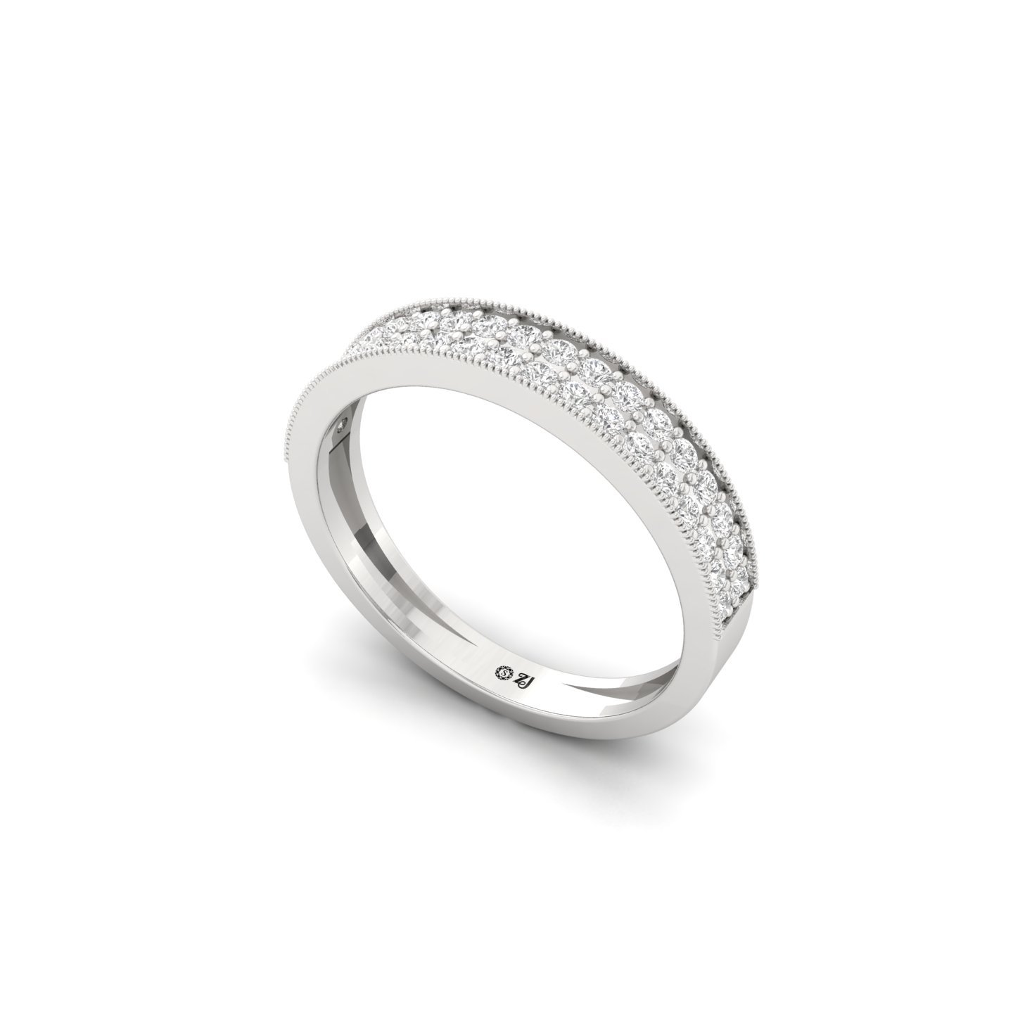 Round Brilliant Cut Diamond Eternity Band | Lab Grown Diamond Wedding / Anniversary Ring | 925 Silver | 10K | 14K | 18K - View 2