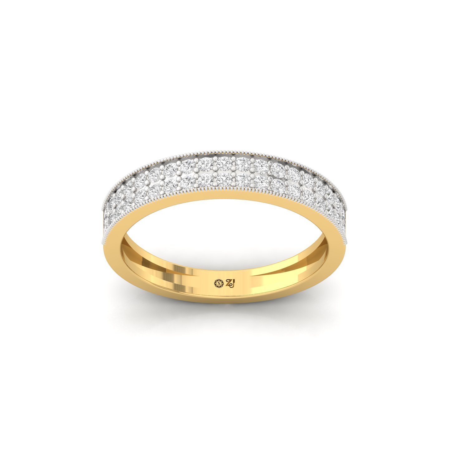 Round Brilliant Cut Diamond Eternity Band | Lab Grown Diamond Wedding / Anniversary Ring | 925 Silver | 10K | 14K | 18K - Gold Main View