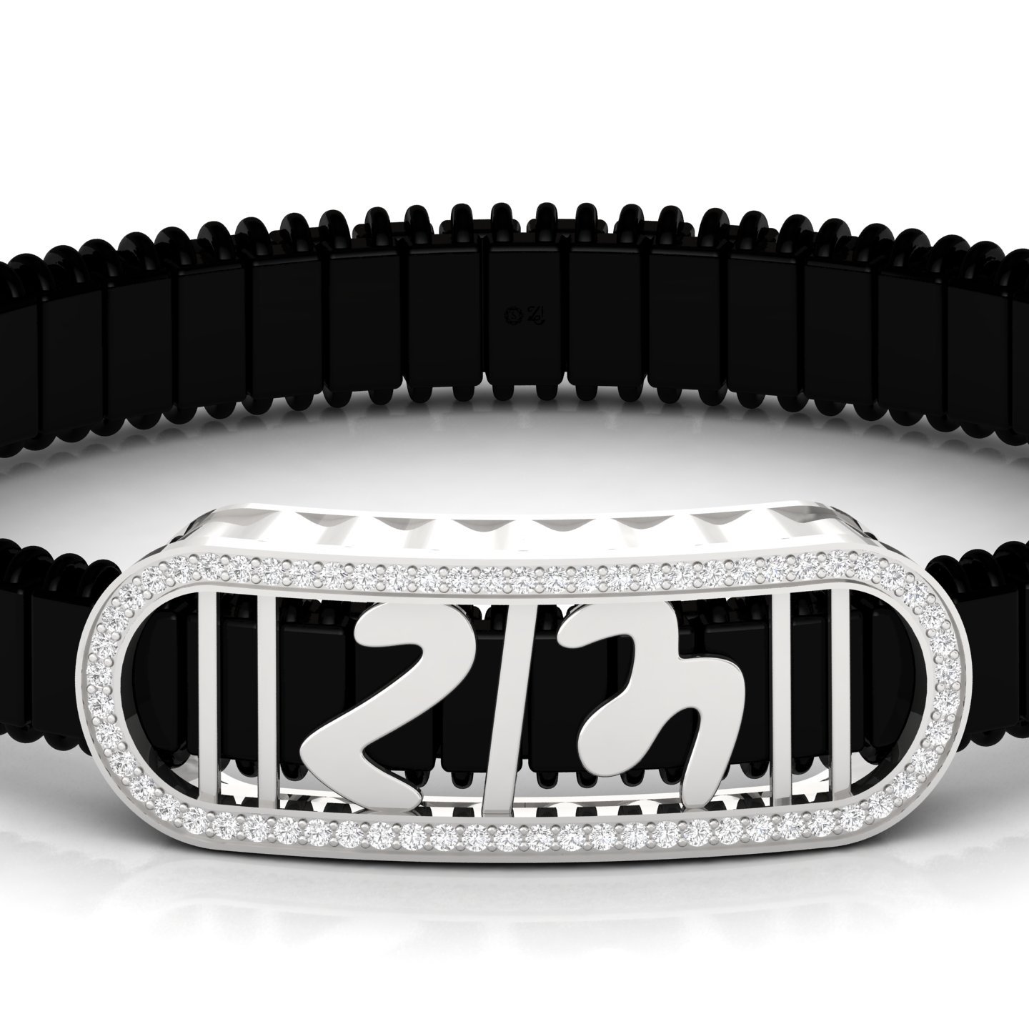 Diamond Men’s Designer Bracelet | Lab Grown CVD Diamond Spiritual Style Bracelet | 925 Silver | 10K | 14K | 18K - View 2