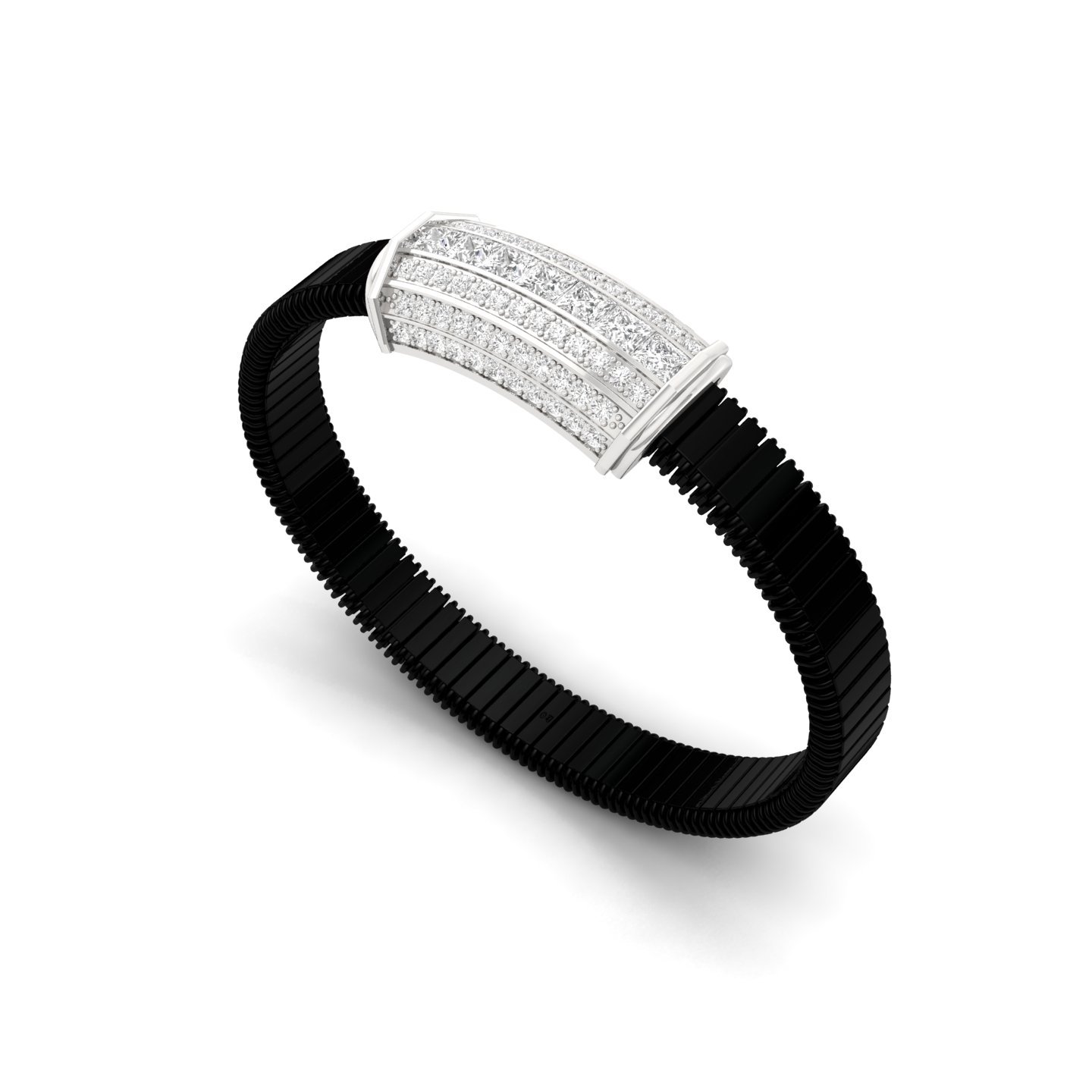 Round Cut Diamond Men’s Bracelet | Bold Lab Grown CVD Diamond Luxury Wristband | 925 Silver | 10K | 14K | 18K - View 3