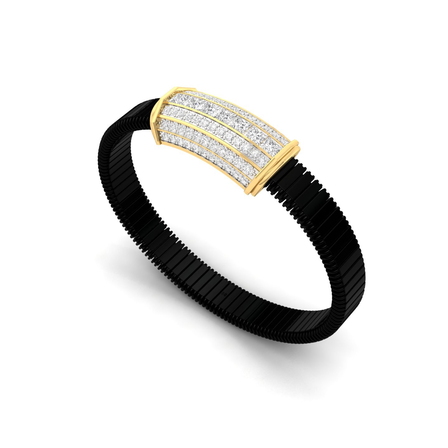 Round Cut Diamond Men’s Bracelet | Bold Lab Grown CVD Diamond Luxury Wristband | 925 Silver | 10K | 14K | 18K - View 3