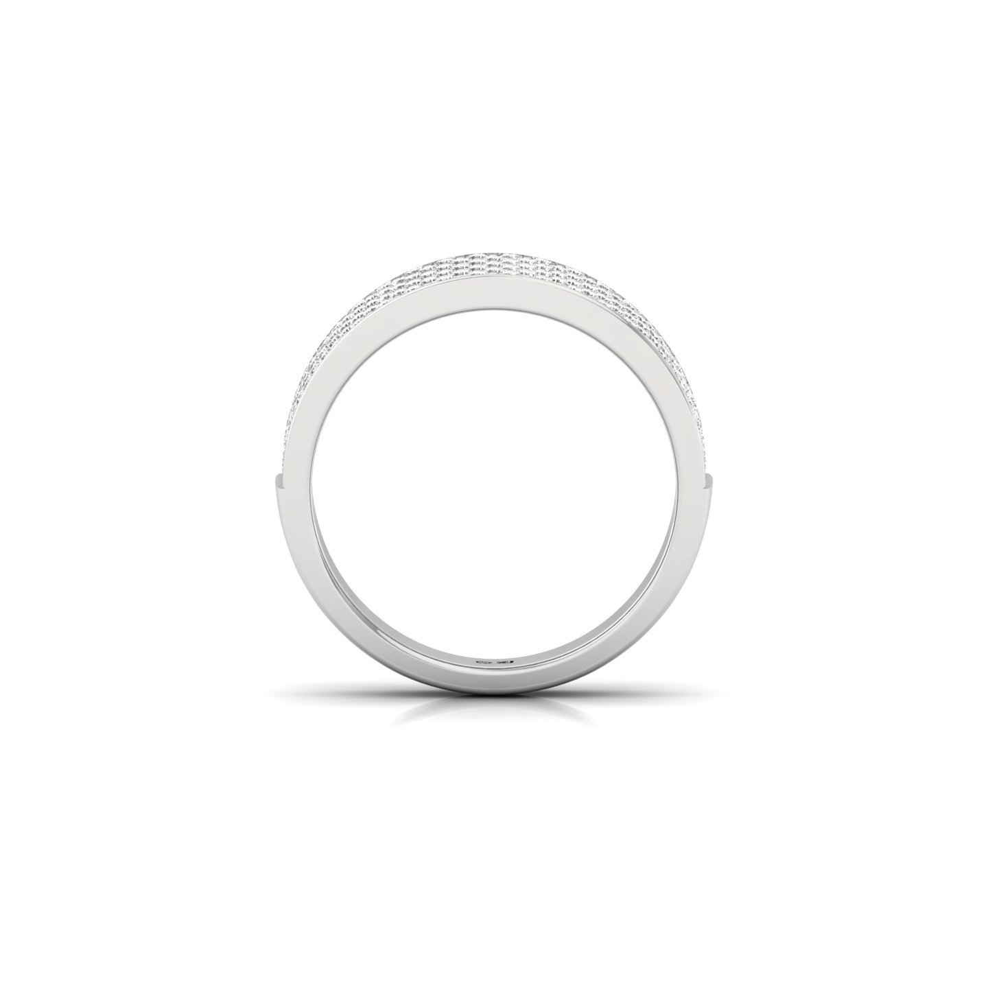 Round Cut Diamond Men’s Band | Luxurious Lab Grown CVD Diamond Wedding Ring | 925 Silver | 10K | 14K | 18K - View 3