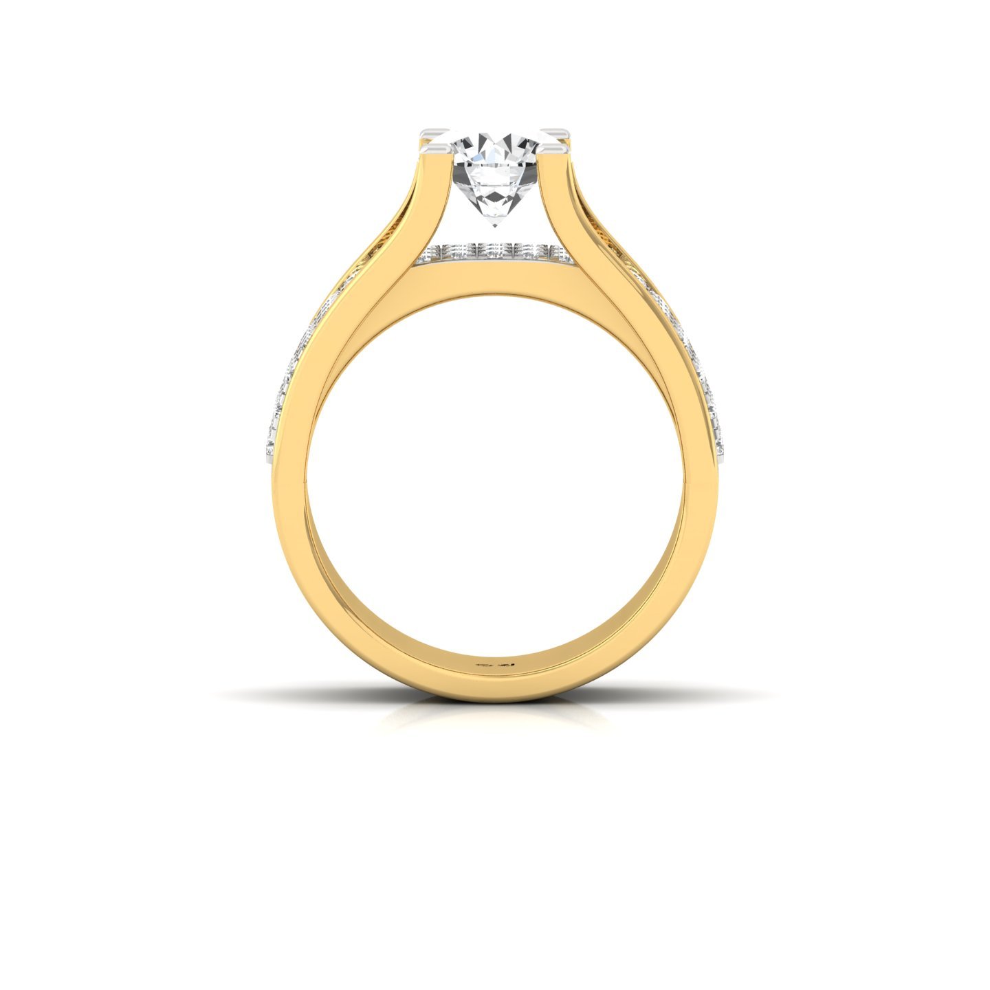 Round Cut Diamond Men’s Engagement Ring | Luxury Lab Grown CVD Diamond Statement Ring | 925 Silver | 10K | 14K | 18K - View 3