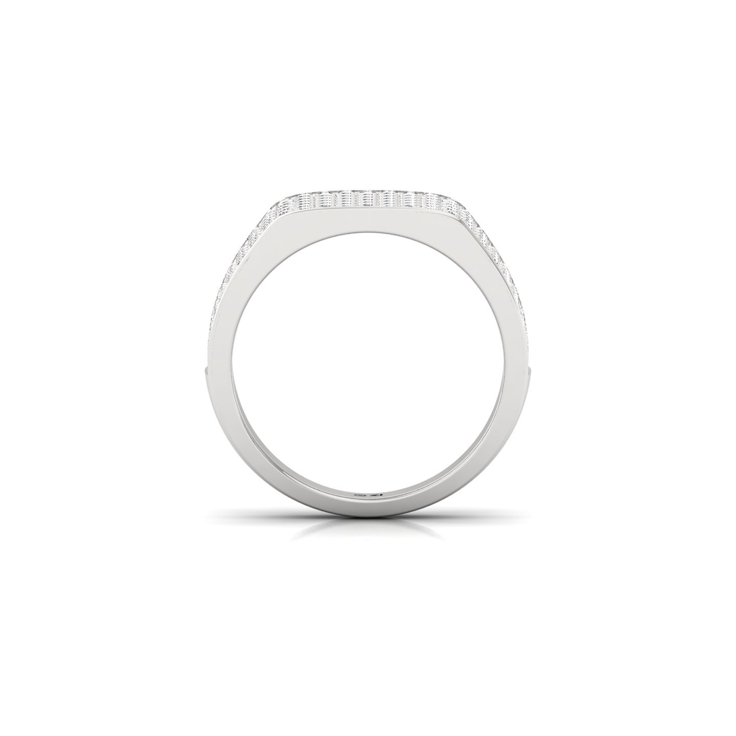 Round Cut Diamond Men’s Band | Classic Lab Grown CVD Diamond Wedding Ring | 925 Silver | 10K | 14K | 18K - View 3