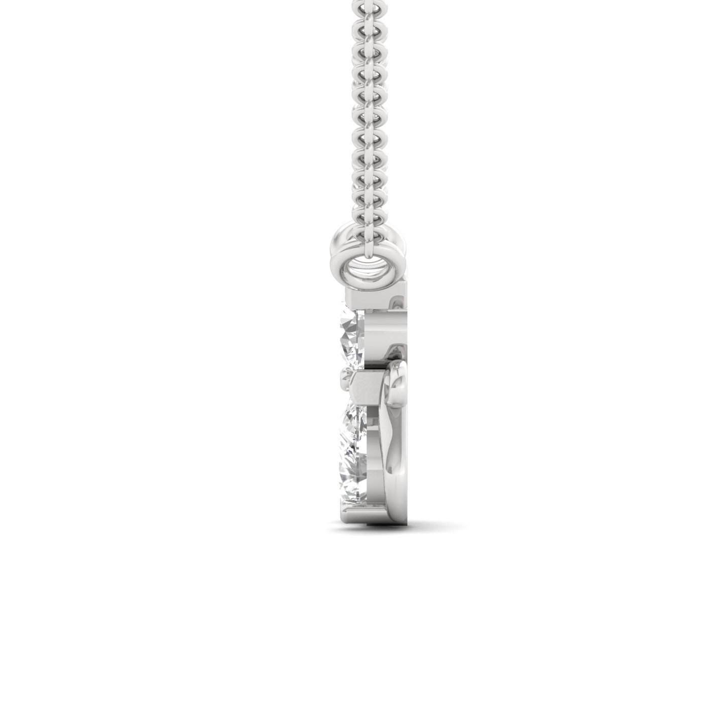 at Design Diamond Pendant (With Chain) | Lab Grown CVD Diamond Animal Inspired Necklace | 925 Silver | 10K | 14K | 18K - View 3