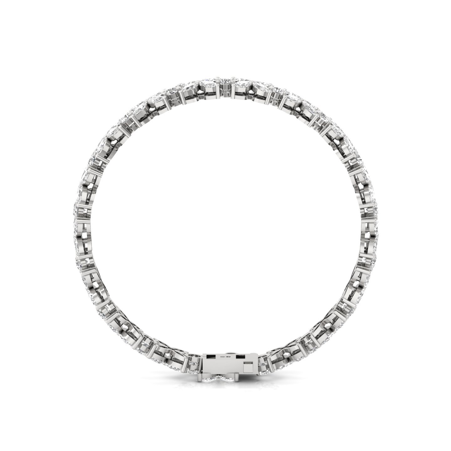 Marquise & Round Lab Grown Diamond Floral Bracelet | CVD Diamond 7-Inch Designer Tennis Bracelet | 925 Silver | 10K | 14K | 18K - View 4