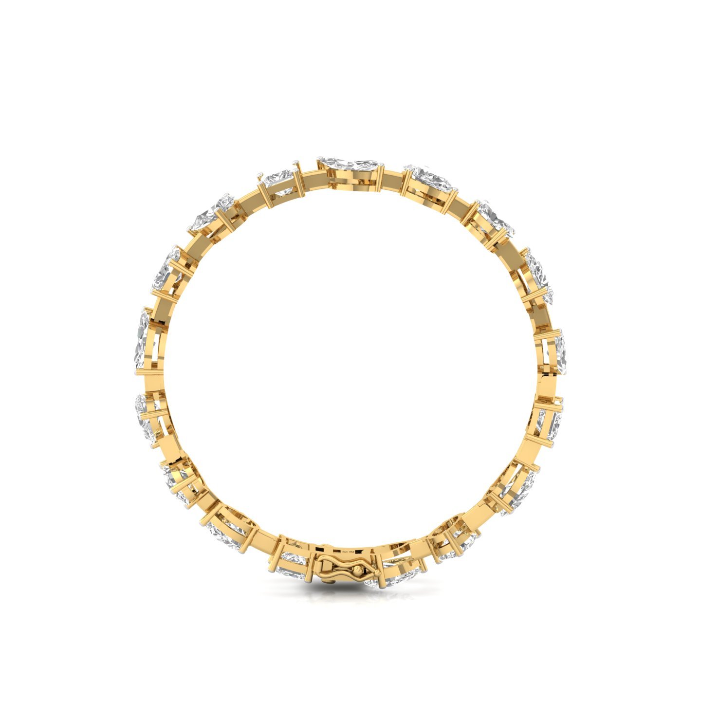 Multi-Shape Lab Grown Diamond Bracelet | CVD Certified Diamond Designer Bracelet | 925 Silver | 10K | 14K | 18K | 7 Inch - View 4