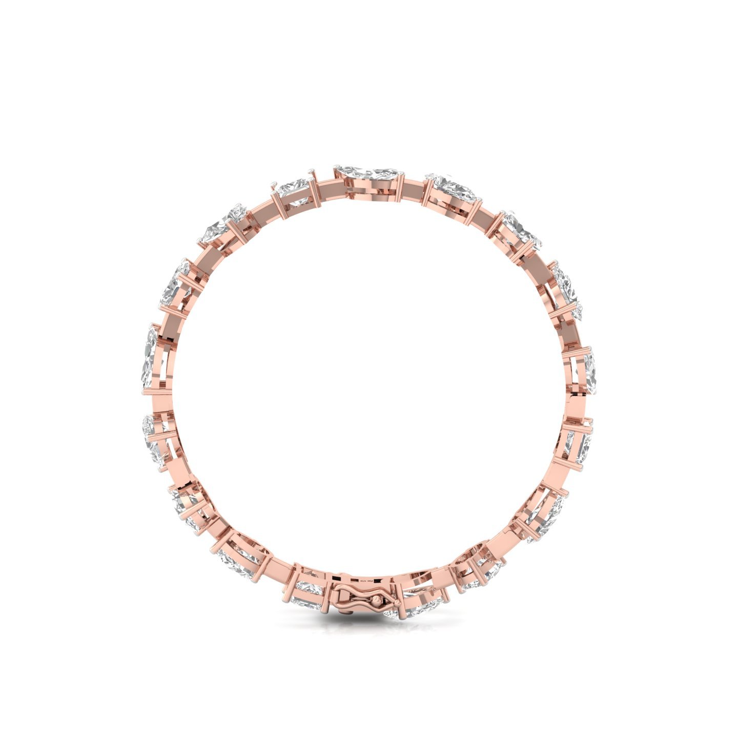 Multi-Shape Lab Grown Diamond Bracelet | CVD Certified Diamond Designer Bracelet | 925 Silver | 10K | 14K | 18K | 7 Inch - View 4